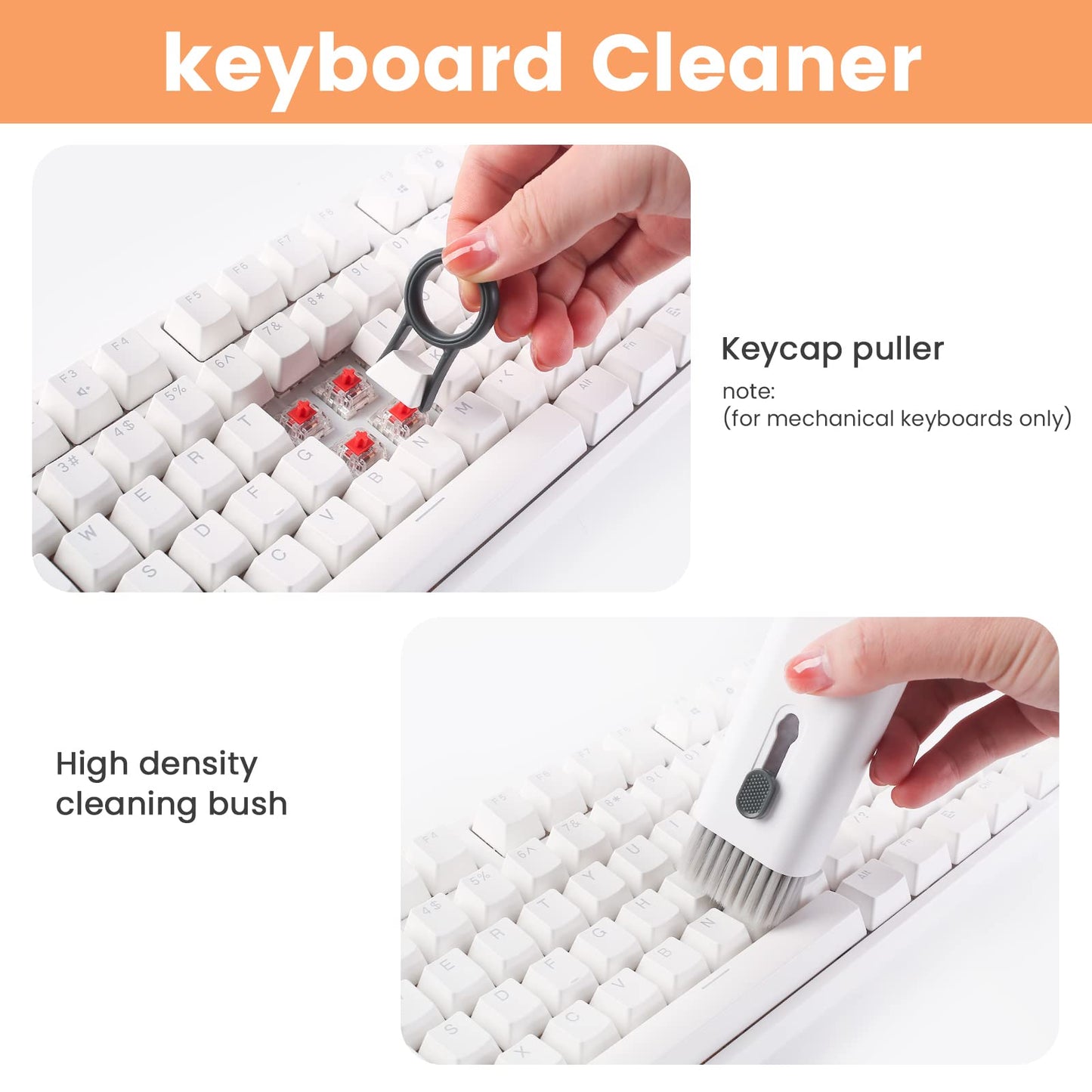 7 in 1 Electronic Cleaner kit, Cleaning Kit for Monitor Keyboard Airpods MacBook iPad iPhone iPod, Screen Dust Brush Including Soft Sweep, Swipe