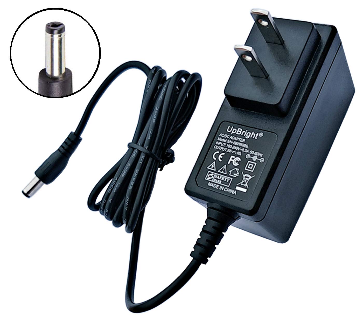UpBright 7V AC/DC Adapter Compatible with Brother AD-30 AD30 AD-20 P-Touch PT-6 PT-8 PT-15 PT-150 GOLD PT-2000 PT-310 PT-320 PT-540 PS-100 SC-300PC…