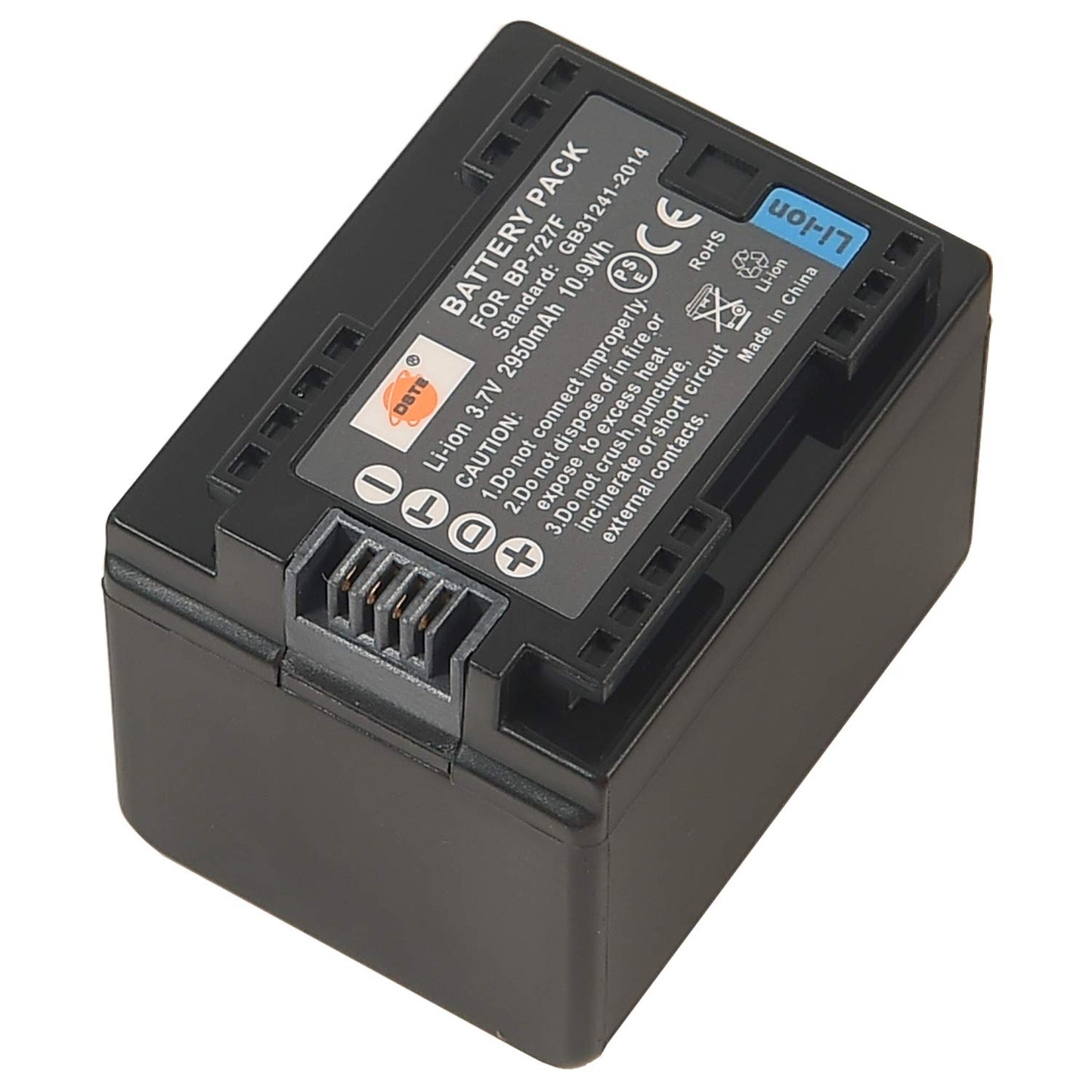 DSTE BP-727 Fully Decoded Battery + DC131 Travel and Car Charger Adapter Compatible with Canon CG-700 Vixia HF R80 R82 R800 HF R30 R32 R60 R62 R72