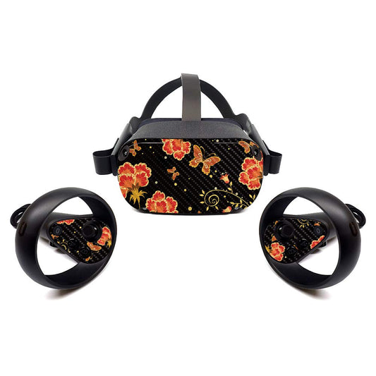 MightySkins Carbon Fiber Skin for Oculus Quest - Flower Dream | Protective, Durable Textured Carbon Fiber Finish | Easy to Apply, Remove, and Change