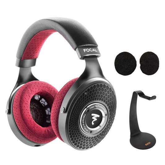 Focal Clear MG Professional Open-Back Headphones Bundle with Headphones Stand & Earpad Covers