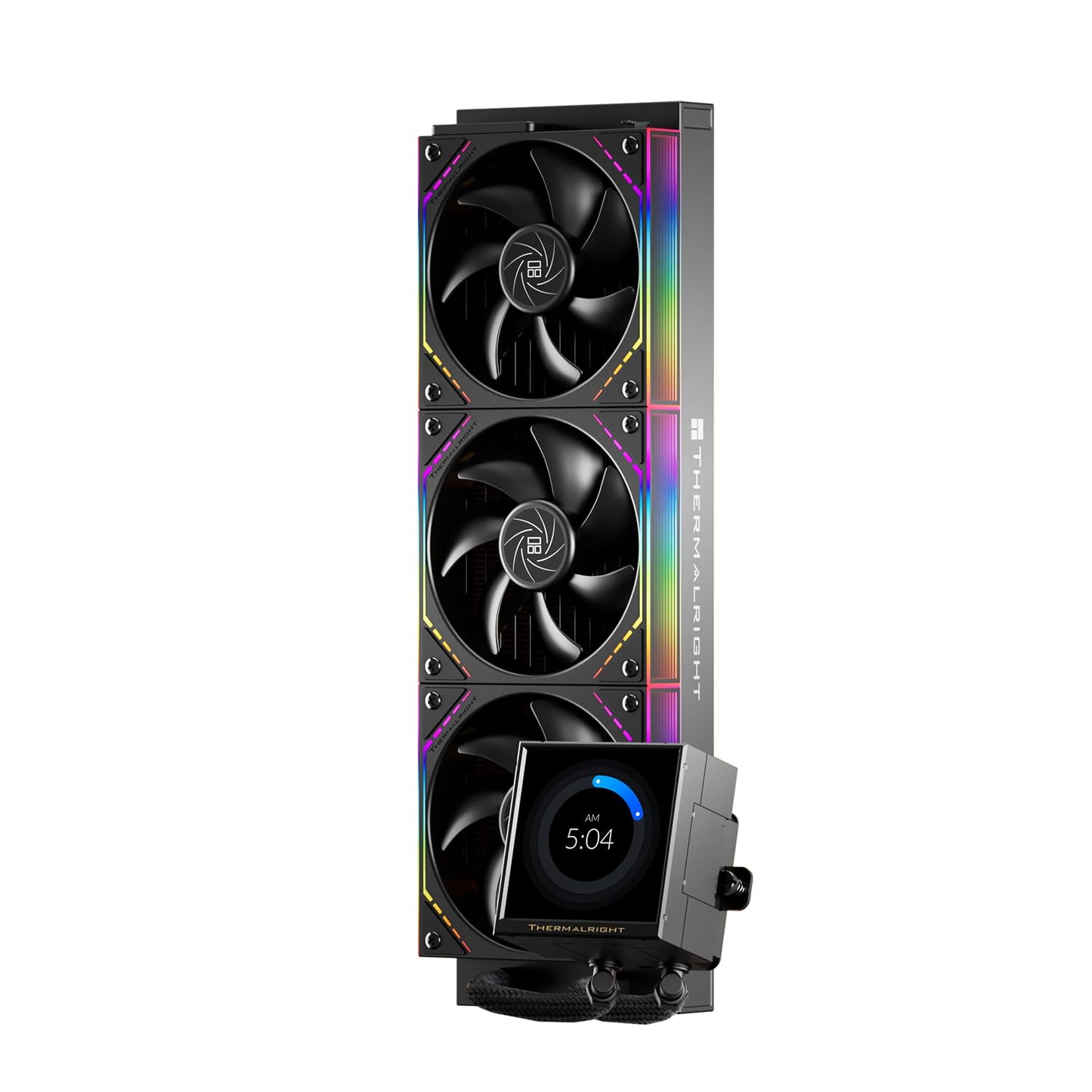 Thermalright Peerless Vision 360 ARGB Black CPU Aio Cooler,PC 360 Specification Water Cooler System,3.95’’IPS LCD Screen with 480x480 Resolution,for