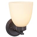 Aspen Creative 62202-2, One-Light Metal Bathroom Vanity Wall Light Fixture, 5" Wide, Transitional Design in Oil Rubbed Bronze, 1