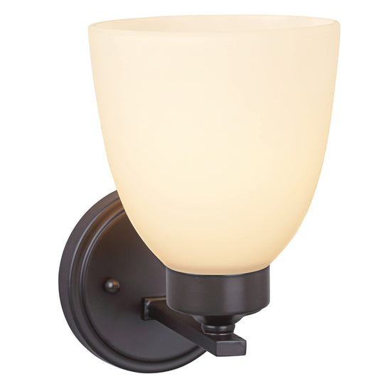 Aspen Creative 62202-2, One-Light Metal Bathroom Vanity Wall Light Fixture, 5" Wide, Transitional Design in Oil Rubbed Bronze, 1