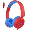 IYGR K6C Kids Headphones with USB-C, for Toddler & Kids Ages 2-12, 85dB Safe Volume Limited, Adjustable Headband & Foldable Wired, On-Ear Headphones