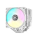 KINGCOOL Iron Wind 120 ARGB CPU Air Coolor, 6 Heat Pipes & Dual Towers, Dual 120mm PWM Fans, 1800 RPM Speed, ARGB Lighting, PC Cooler for AMD AM4 AM5
