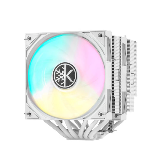 KINGCOOL Iron Wind 120 ARGB CPU Air Coolor, 6 Heat Pipes & Dual Towers, Dual 120mm PWM Fans, 1800 RPM Speed, ARGB Lighting, PC Cooler for AMD AM4 AM5