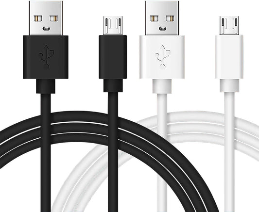 2 Pack Charger Charging Micro USB Cable for Samsung Galaxy Tab A 8.0" 7.0" 9.7" 10.1",E,S,S2,3,4,Tab 3 4 Tablet CE0168, Note 4 5 J3 Phone, Xbox One