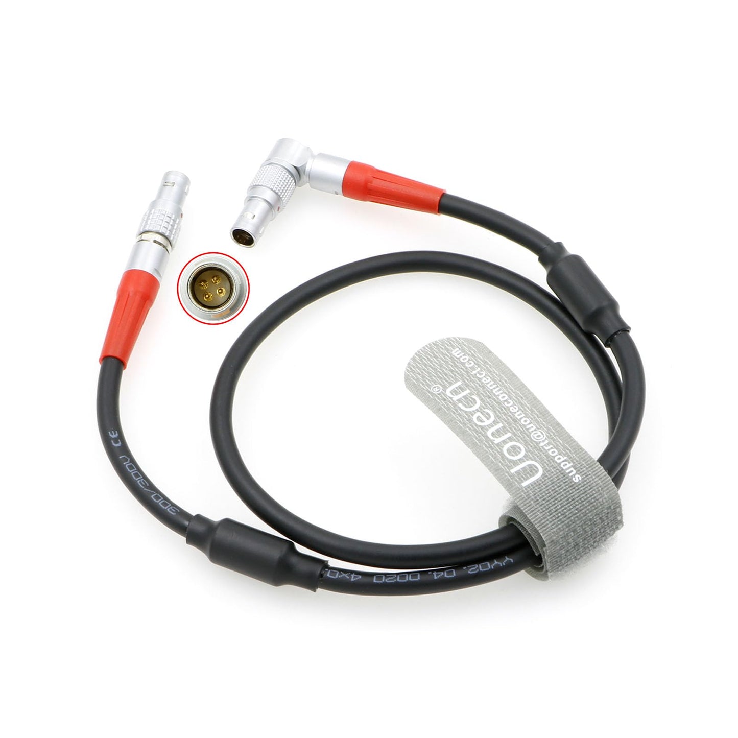 Uonecn LBUS Camera Lens Motor Line Rotate Right Angle 4-Pin Male to Straight 4-Pin Male Cable for ARRI LBUS FIZ MDR Focus CFORCE Lens Motor Cable