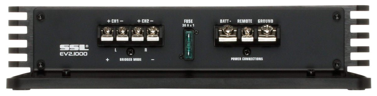 Sound Storm Laboratories EV2.1000 2 Channel Car Audio Amplifier - 1000 High Output, High/Low Level Inputs, Hook Up to Subwoofer for Bass