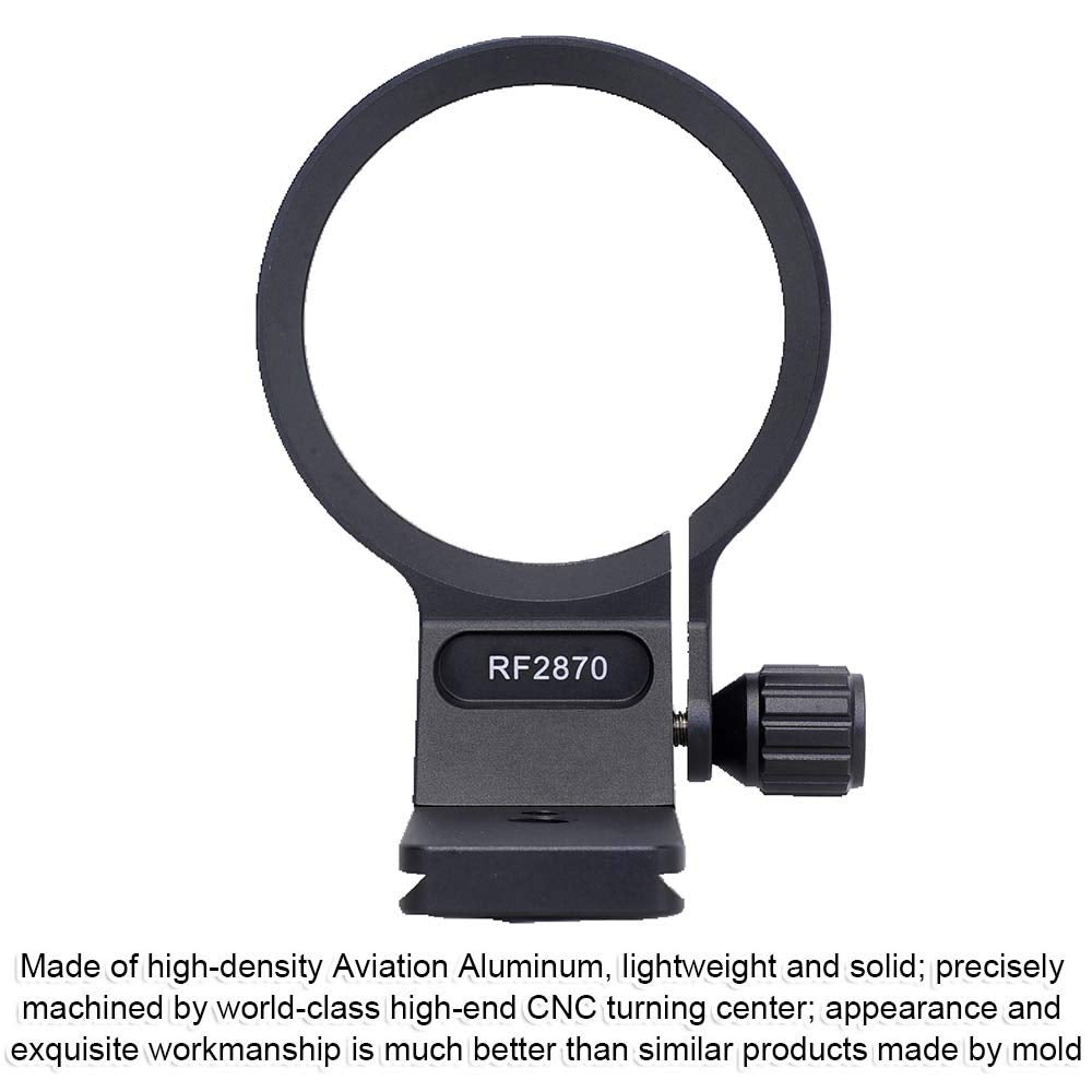 iShoot 74.5mm Metal Tripod Mount Ring Lens Collar Compatible with Canon RF 28-70mm f/2L USM, Lens Support Holder Bracket Bottom is Arca-Swiss Fit
