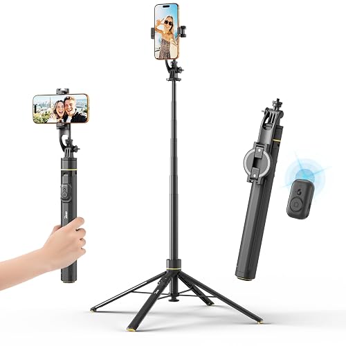 Acer Gadget Magnetic Tripod for iPhone - 70.8” Magnetic Phone Tripod with Auto Open Magnetic Phone Mount Bluetooth Remote Adjustable Height