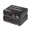 J-Tech Digital HDMI Audio Extractor 4K 60Hz HDMI to Optical SPDIF + RCA, Supports HDMI ARC Dolby Digital DTS CEC HDCP 1.4 [JTD4KATSW]