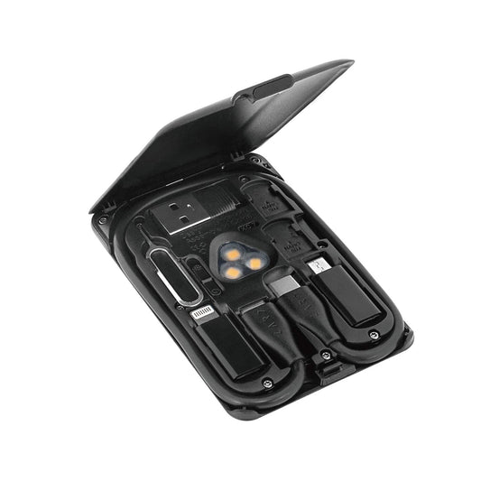 KableCARD Multi-Functional Cable Color: Black with Type-C 5pin, Memory Reader, SIM Ejector Pin, Ambient Light, Supports Type-C/Type-A/Micro