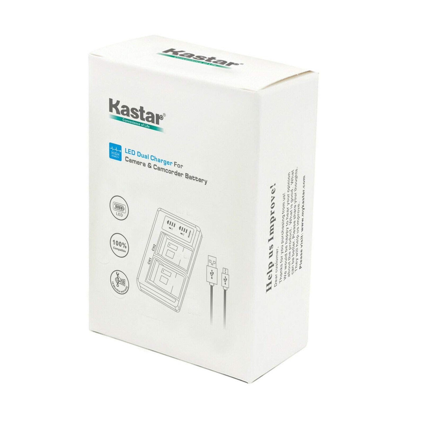 Kastar LTD2 USB Battery Charger Replacement for Sony NP-FE1 NPFE1 Battery, Sony BC-CS3 Charger, Sony Cyber-Shot DSC-T7, Cyber-Shot DSC-T7/B