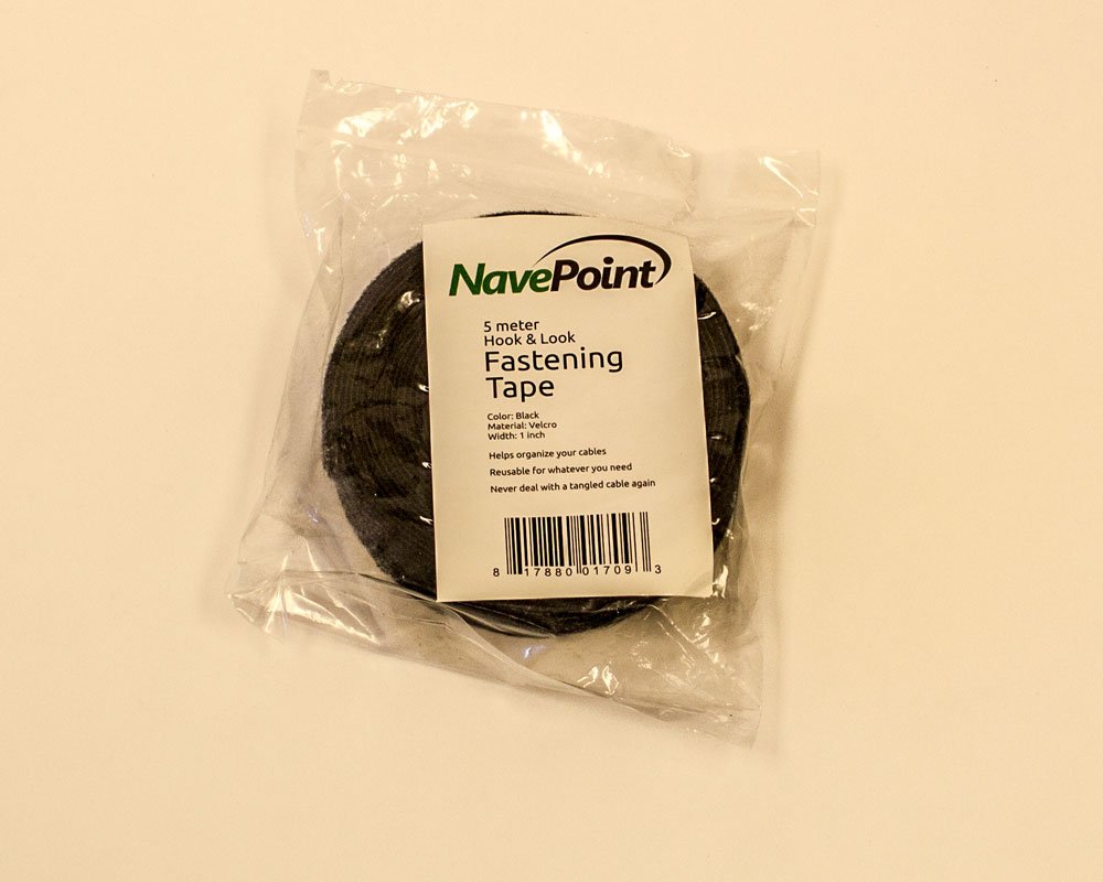 NavePoint 1 Inch Roll Hook and Loop Reusable Cable Ties Wraps Straps - 5M 15ft 2-Pack