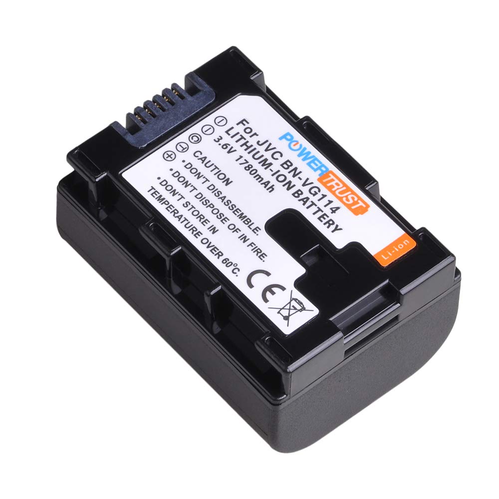 PowerTrust BN-VG114 BN VG114 Replacement Camcorder Battery for JVC BN-VG107 BN-VG107U BN-VG107US BN-VG114U BN-VG114US BN-VG121 Battery JVC Everio