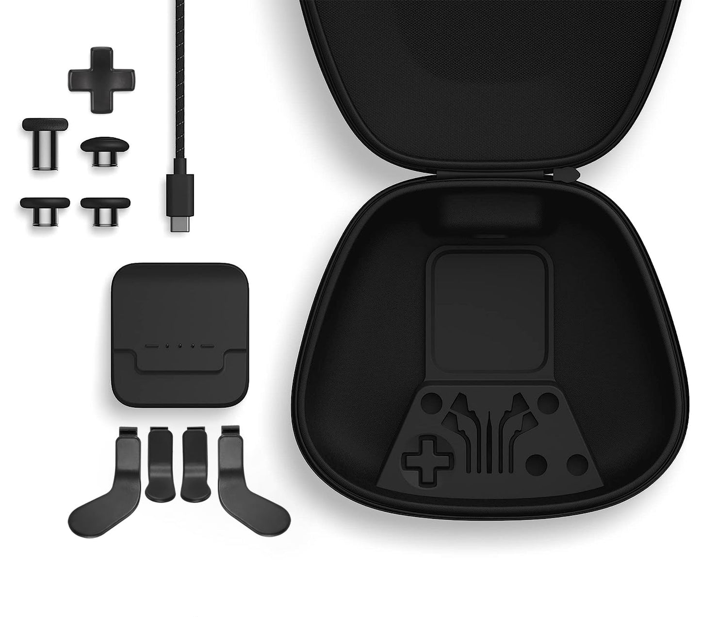 Complete Component Pack for Elite Controller Series 2 - Accessories Replacement Parts Repair Kit with Storage Case, Charging Dock and Charger Cable, 4
