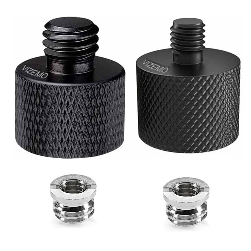 DUWUZEST Aluminum Alloy 1/4 to 3/8 & 3/8 to 1/4 Camera Tripod Adapter - Male to Female Screw for Camera, Mount, Monitor