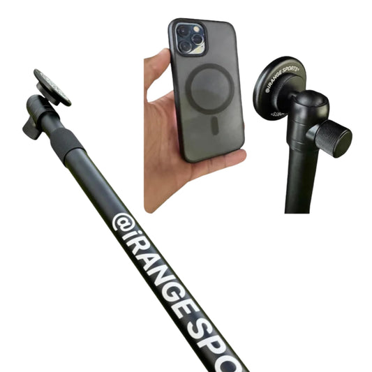 @iRangeSports Stick EXT w/MagSafe Compatible Puck - Golf Monopod, Strong Magnetic, Lightweight, Portable Phone & Tablet Stand - Film Steady Video
