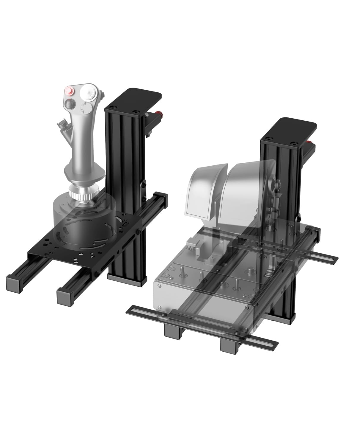 2 Set Desk Mount for Flight Sim Hotas Compatible with Logitech X56/X52/X52 Pro, Thrustmaster Hotas Warthog/T.16000M/T-Flight Hotas 4/X, SimTask
