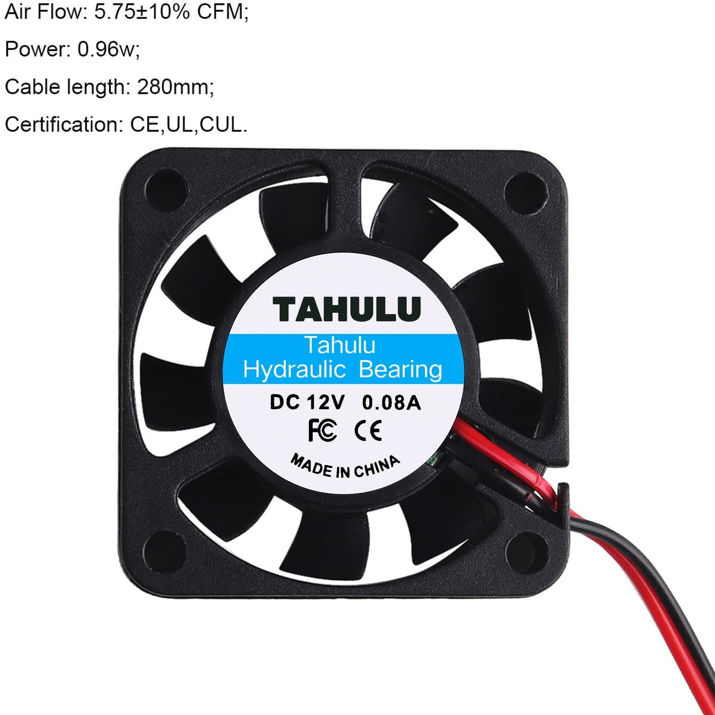 4pcs 3D Printer Fan 12V, 40mm 12 Volt Fan 0.08A DC Mini Quiet Cooling Fan 40X40X10mm Cable for 3D Printer, DVR and Other Small App liances Series