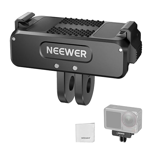 NEEWER Upgraded Quick Release Magnetic Mount Adapter Compatible with DJI Osmo Action 5 Pro/4/3, Action Camera Mount Vlogging Accessories with 1/4"