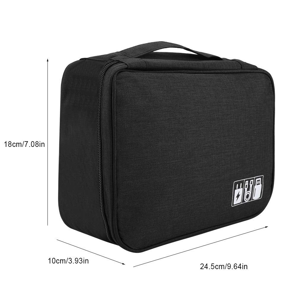 Yosoo Electronics Organizer Foldable Travel Organizer Travel Cable Storage Bag USB Drives Waterproof Gadget and Padded Tech Kit Bag for Hard Disk