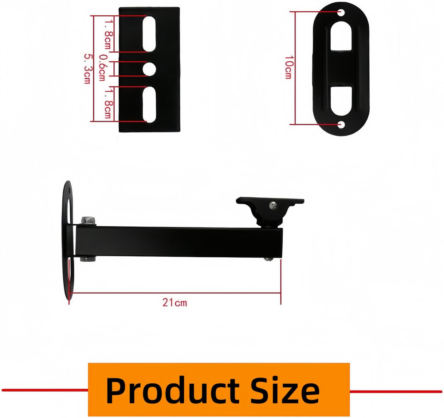 GledeYeTec 20cm Long Wall Corner Mount Bracket Arm, 7.87" Long Arm Bracket 180 Degree Rotatable Projector Wall Mount Stand Bracket for Security CCTV