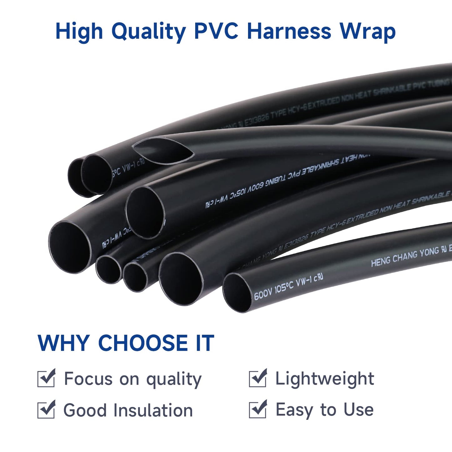 Cable Management Cord Cover Wire Loom Tubing Electric Insulation Sleeve Automotive Wiring Harness Protector Wrap Plastic Black (1/4"-12ft)