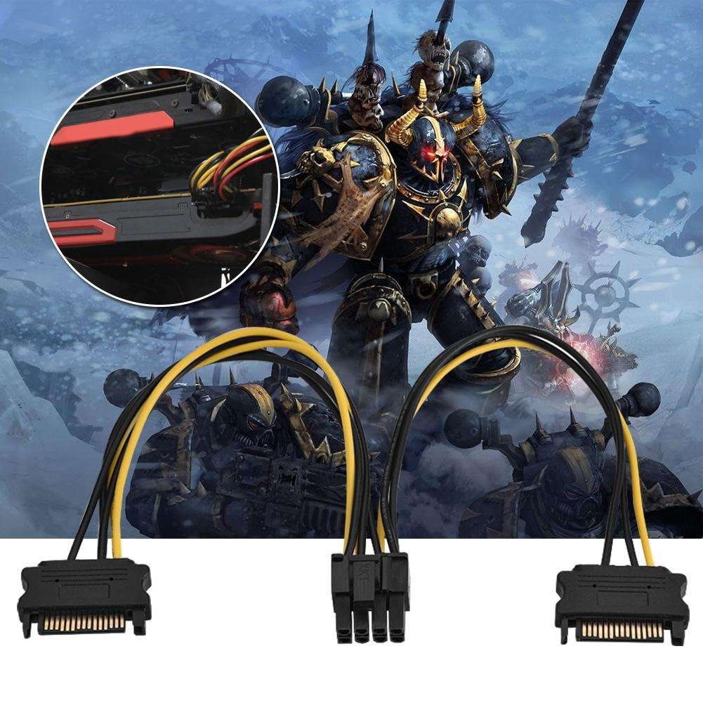 DEWIN SATA Data Cable & 15 Pin Power Splitter Cable - High-Speed Data Transfer, Compatible with SATA Hard Drives, SSDs, Optical Drives - All-in-One