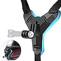 MBAFIT Helmet Chin Holder Bracket Motorcycle Chin Strap Mount for GoPro Hero 11 10 9 8,DJI OSMO Action, SJCAM,YI and Other Action Cam (Blue)