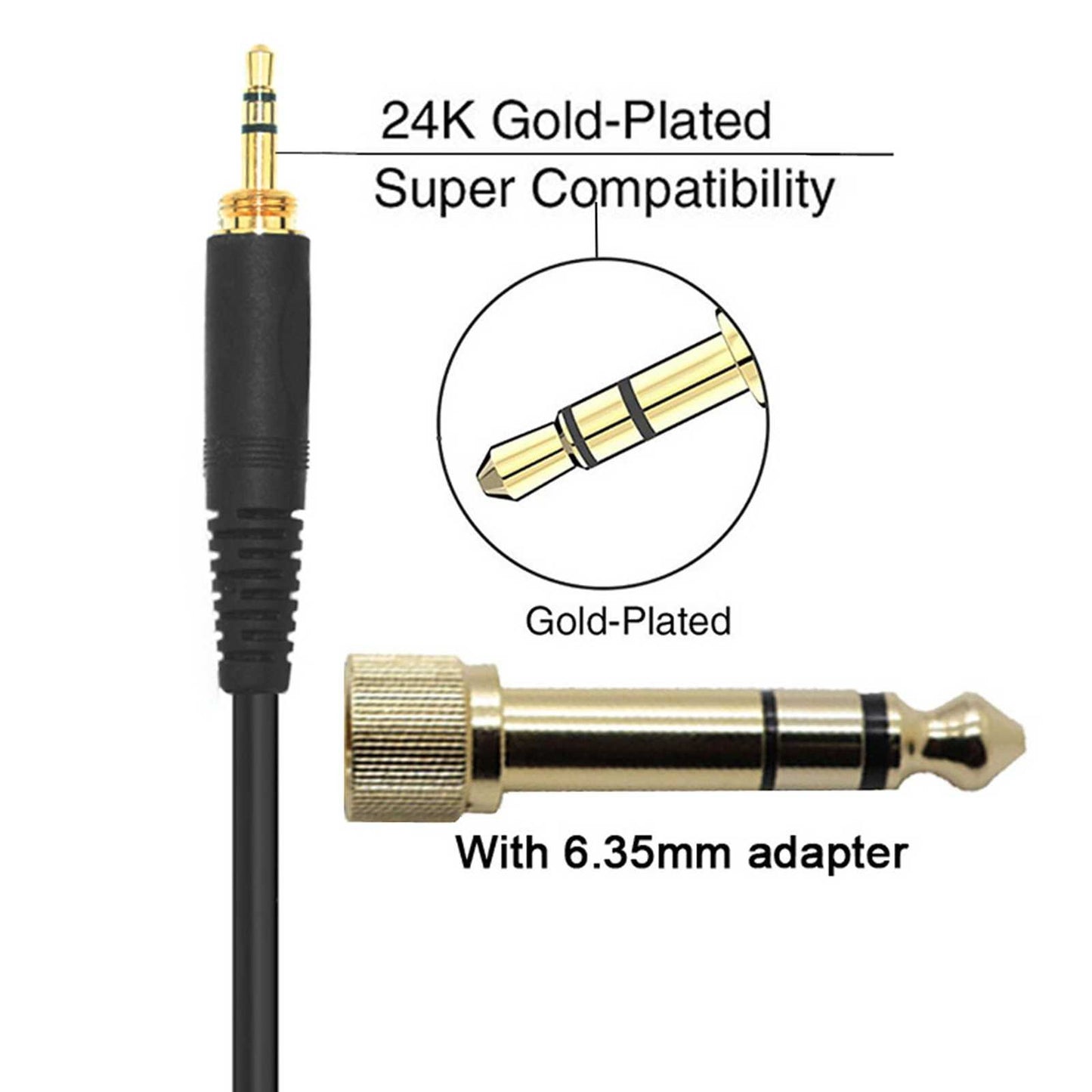 Rhinenet Extension Coiled DJ Cable for AKG Q701 K702 K271 K272 K240 MKII K242 K267 k141 k171 Headphones