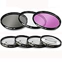 55mm 7PC Filter Set for Sony Alpha a7 Series Camera with 28-70mm Lens, a6600 With 18-135mm Lens - Includes 3 PC Filter Kit (UV-CPL-FLD) and 4PC Close