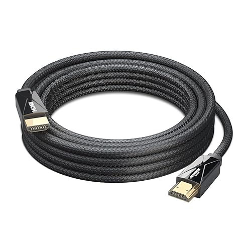 Maximm HDMI Cable 4K Ultra HD 25 Foot Nylon Braided HDMI 2.0 Cable, High Speed 18Gbps 4K60Hz HDR, 3D, 2160p, 1080p, HDCP 2.2, ARC, HDMI Cables