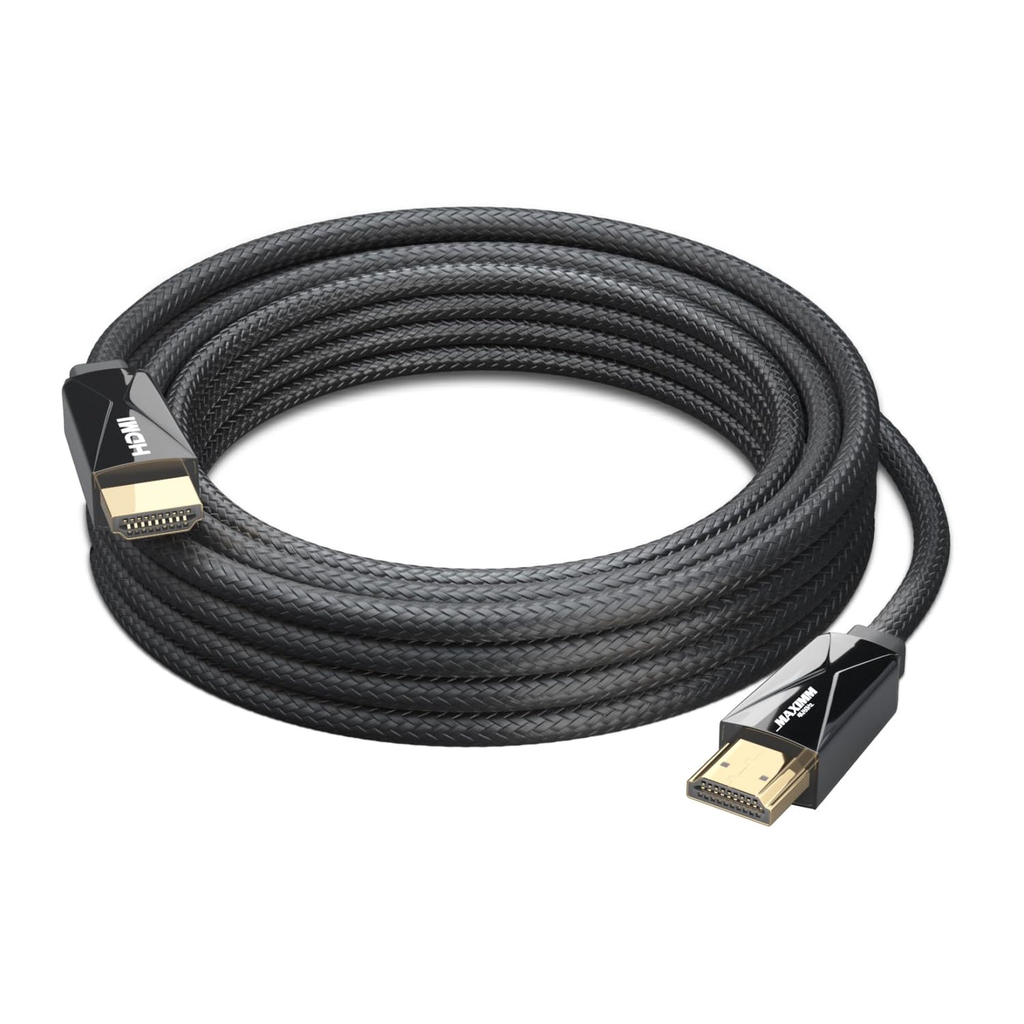 Maximm HDMI Cable 4K Ultra HD 25 Foot Nylon Braided HDMI 2.0 Cable, High Speed 18Gbps 4K60Hz HDR, 3D, 2160p, 1080p, HDCP 2.2, ARC, HDMI Cables