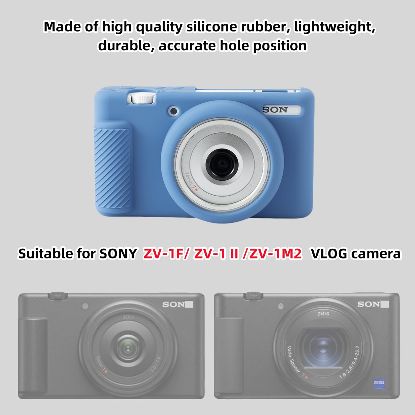 SZHSYJY Camera Case for Sony ZV-1F/ ZV-1 II/ZV-1M2 Digital Camera,ZV1F Soft Silicone Protective Bag,Anti-Scratch Slim Fit Soft Sleeve with ZV1 F