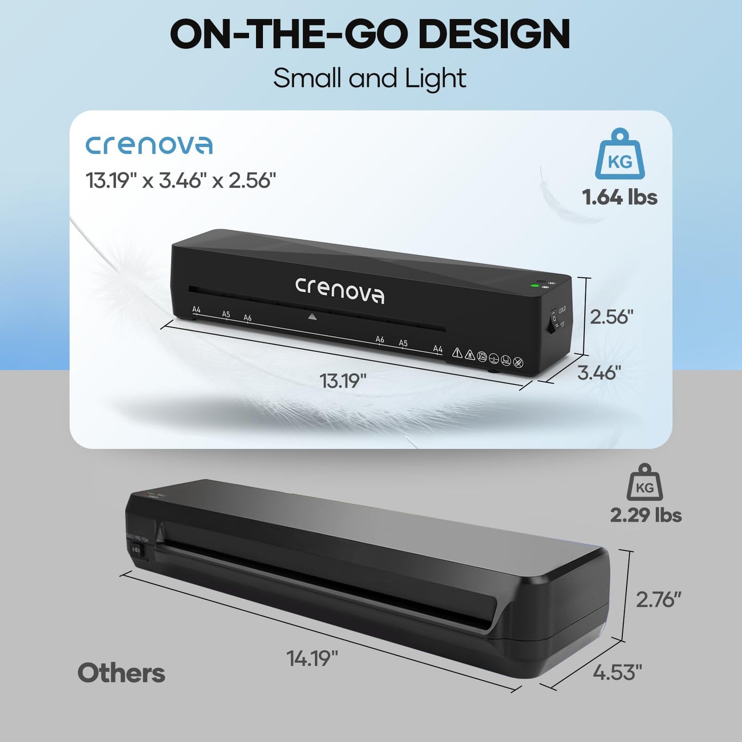 Crenova Laminator Machine with 10 Laminating Sheets, A4 Laminating Machine