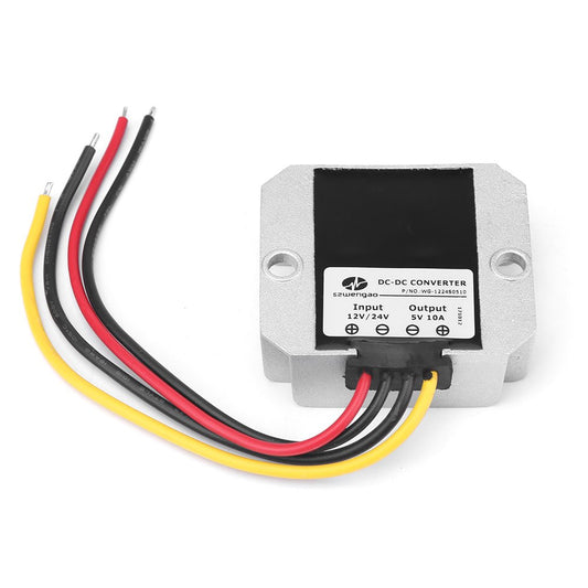 DC-DC Converter, DC12V/24V to 5V Step Down Converter Regulator Power Inverter 10A 50W Voltage Converter Adapter Power Source Supply