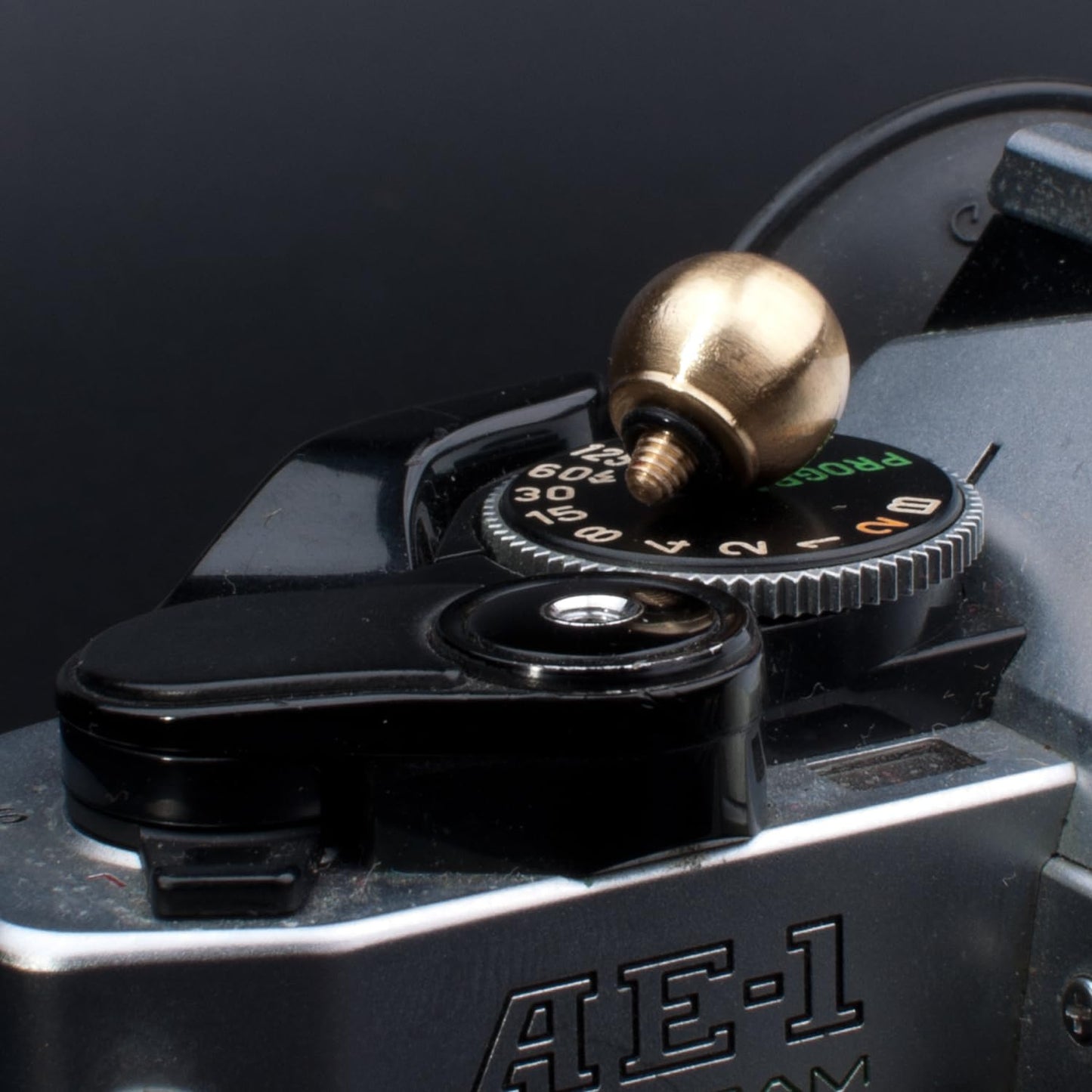 Upscale Delicate Ball Shape Camera Soft Shutter Button, Copper Soft Shutter Release Button 2PCS Golden