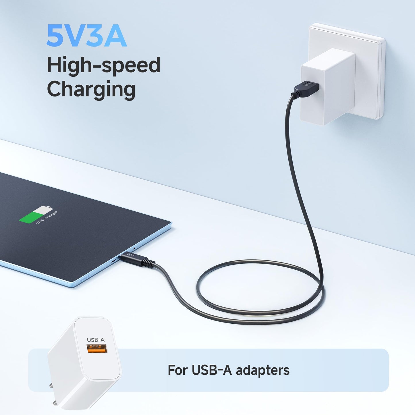 Cable Matters [USB-IF Certified] 10Gbps Gen 2 USBA to USB C Cable - 3.3 ft, USBC to USBA Cable, Black, Compatible with iPhone 16/15 Pro Max/Plus
