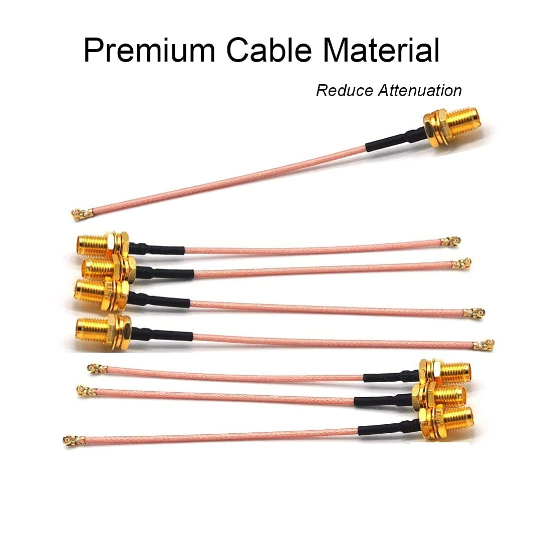 CORONIR 8PCS 20CM IPX/UFL to RP-SMA Female Extension Cord Antenna WiFi Pigtail Cable IPEX U.FL IPX Connector to RP-SMA Female Jack Plug RG178 Coax