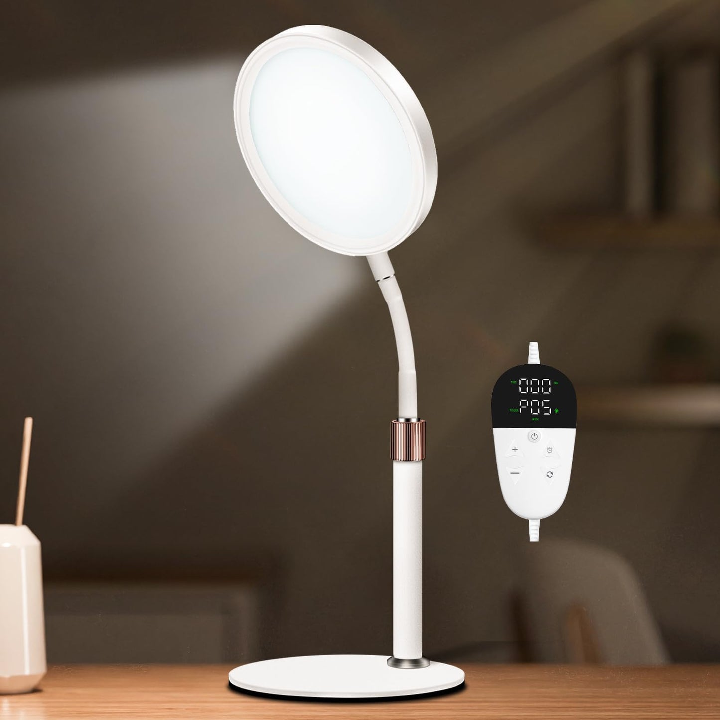 Sozapooty Light Therapy Lamp, UV-Free 10000 Lux Therapy Light with 3 Color Temperature Modes & Adjustable Brightness & Timer, Happy Therapy Lamp