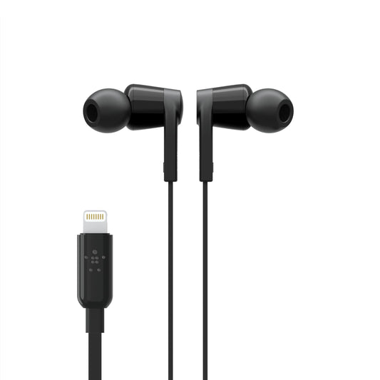 Belkin Wired Earbuds with Lightning Connector, Built-in Mic