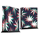 IT'S A SKIN Wrap Compatible with PS4 (R) Sony (R) PlayStation (R) Console - Decals Vinyl Stickers Overlay - 3D Holographic Weed Pot Leaf