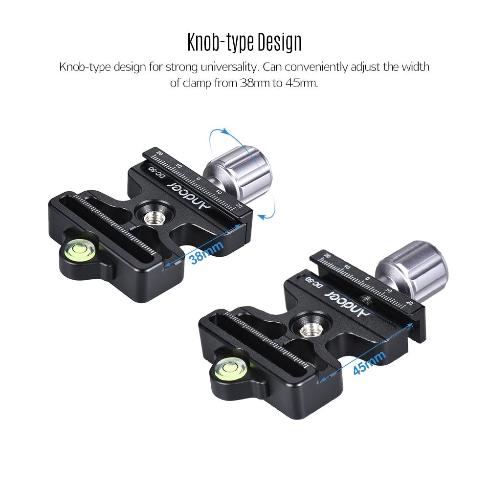 Andoer Quick Release Clamp for Arca Swiss for Manfrotto 200PL Tripod Ball Head Quick Release Plate