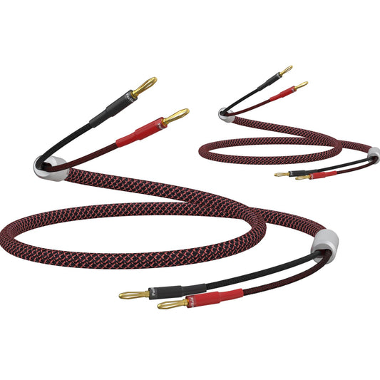 Preffair HiFi OFC Pure Copper Speaker Cable with 8 Gold Banana Plug Audiophile Banana Loudspeaker Wires for Speaker Amplifier Home Theater