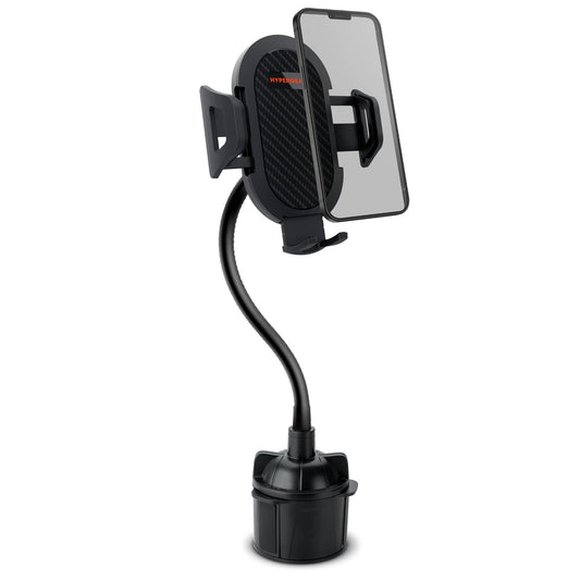 HyperGear Cup Holder Flex Universal Phone Mount, Car Phone Holder with Adjustable Gooseneck & 360° Rotation, Universal Compatibility for iPhone