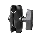 xik Heavy Duty 1.5" Ball Double Socket Arm - 3.54" Aluminum Alloy Extension for Marine Electronics, RAM Mount C-Size Compatible, Fish Finder/GPS Mount