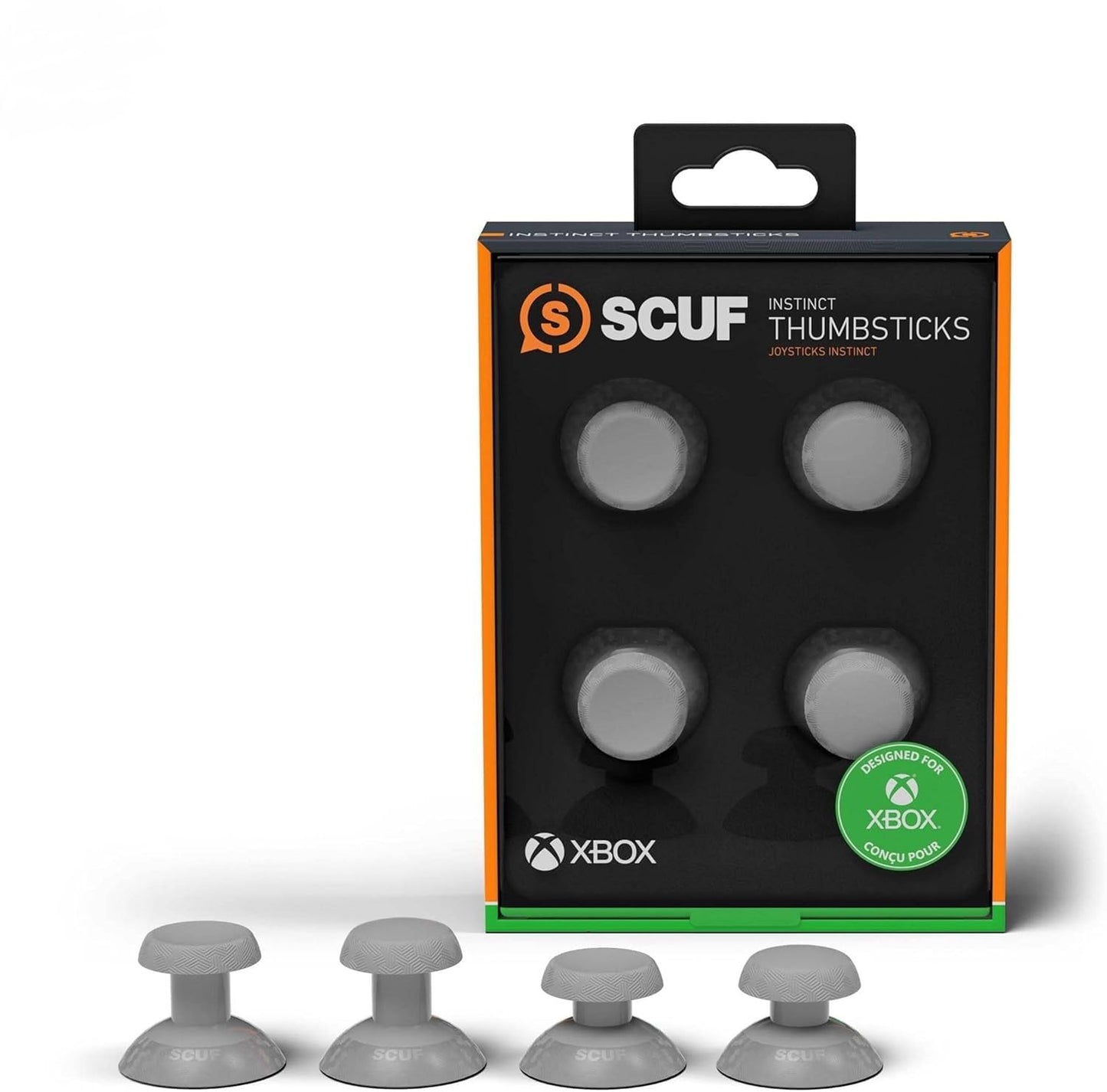SCUF Instinct Interchangeable Thumbsticks 4 Pack, Replacement Joysticks only Instinct Pro Performance Xbox Series X|S Controller - Light Gray